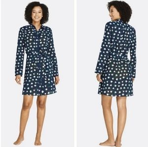 Draper James x Land's End Coverup Semi Sheer Cotton Buttondown Floral Beach M